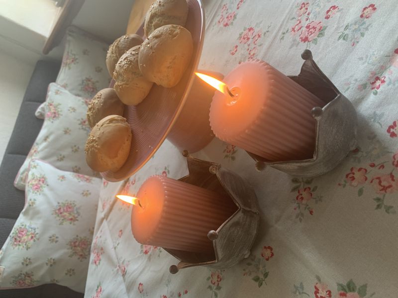 Telysholder krone sett